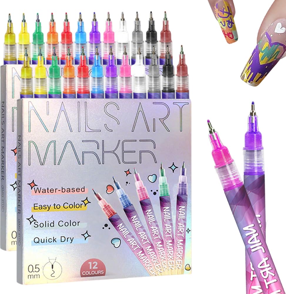 DIY Nail Art Pens – 12 Colors (2 Set)