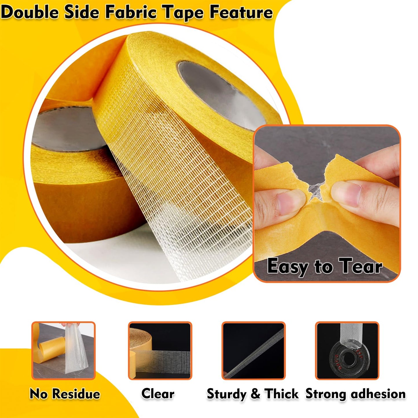 UltraGrip Pro Heavy-Duty Double-Sided Mounting Tape (2 Pcs)